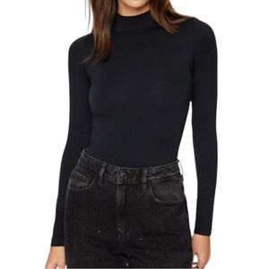 Dynamite Mock Neck Long Sleeve Body Suit NWOT